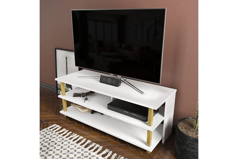 Andifli Tv-benk 120x47,4 cm - Gull - Møbler - TV- & Mediamøbler - TV benk & mediabenk