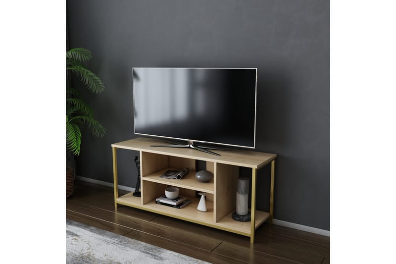 Andifli Tv-benk 120x50,8 cm - Gull - Møbler - TV- & Mediamøbler - TV benk & mediabenk