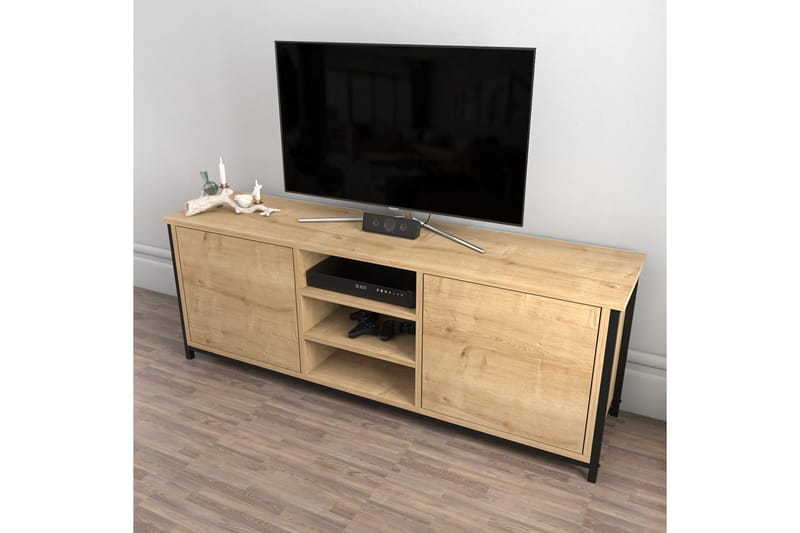 Andifli Tv-benk 140x50,8 cm - Brun - Møbler - TV- & Mediamøbler - TV benk & mediabenk