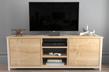 Andifli Tv-benk 140x50,8 cm - Hvit - Møbler - TV- & Mediamøbler - TV benk & mediabenk