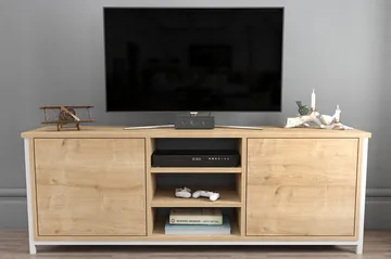 Andifli Tv-benk 140x50,8 cm - Hvit - Møbler - TV- & Mediamøbler - TV benk & mediabenk
