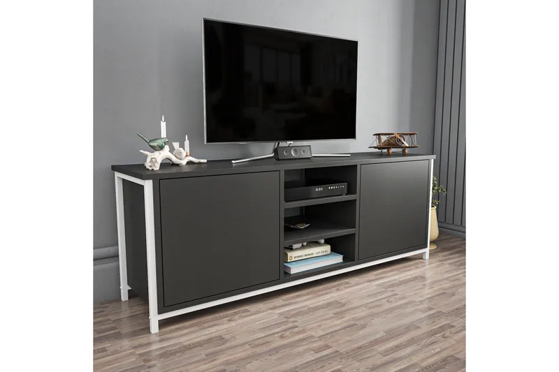 Andifli Tv-benk 140x50,8 cm - Hvit - Møbler - TV- & Mediamøbler - TV benk & mediabenk