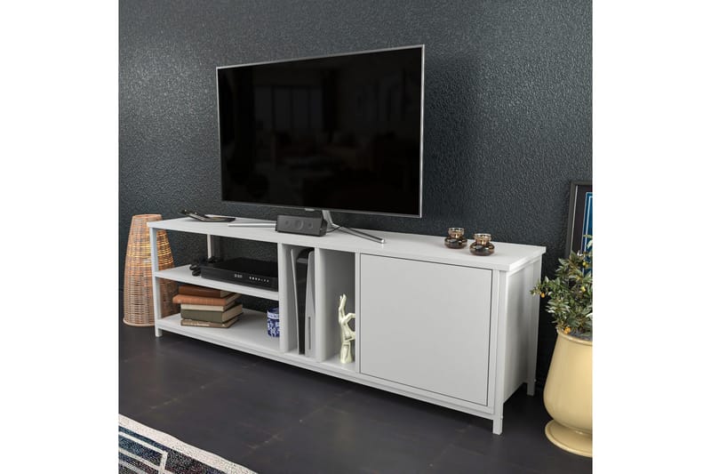 Andifli Tv-benk 140x50,8 cm - Hvit - Møbler - TV- & Mediamøbler - TV benk & mediabenk