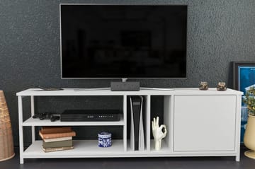 Andifli Tv-benk 140x50,8 cm - Hvit - Møbler - TV- & Mediamøbler - TV benk & mediabenk