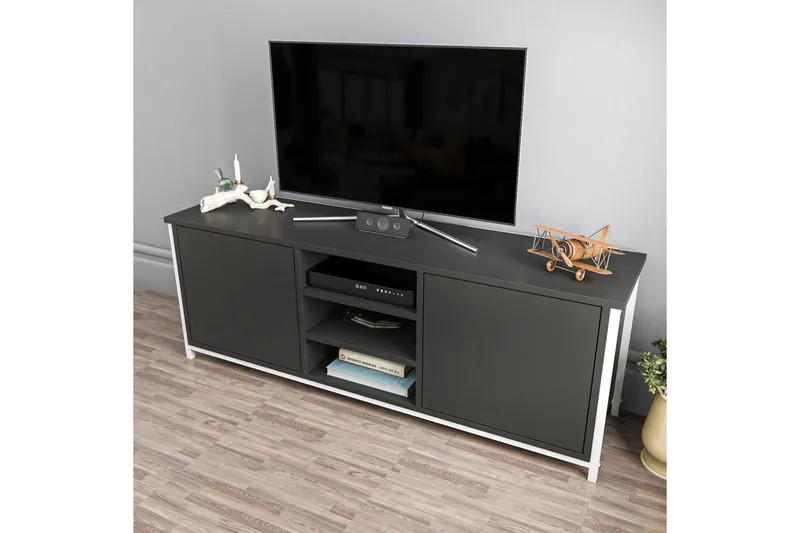 Andifli Tv-benk 140x50,8 cm - Hvit - Møbler - TV- & Mediamøbler - TV benk & mediabenk