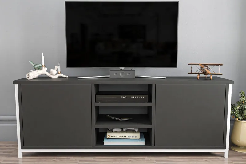 Andifli Tv-benk 140x50,8 cm - Hvit - Møbler - TV- & Mediamøbler - TV benk & mediabenk