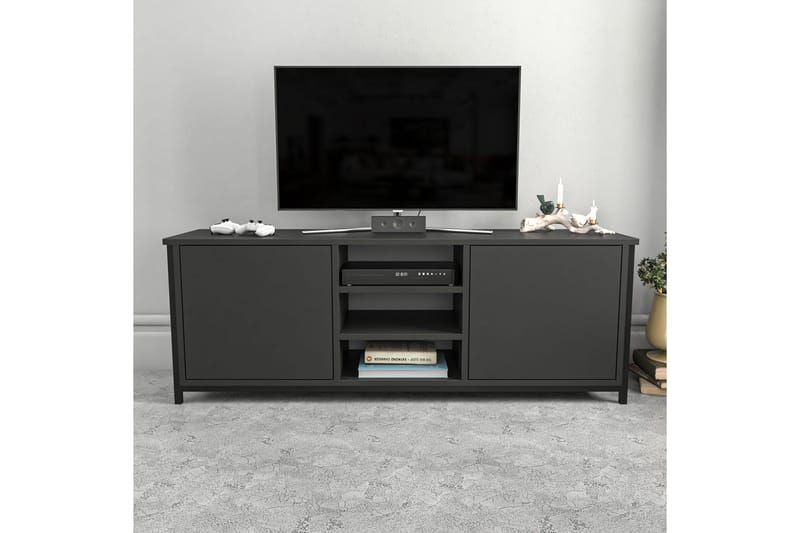 Andifli Tv-benk 140x50,8 cm - Svart - Møbler - TV- & Mediamøbler - TV benk & mediabenk