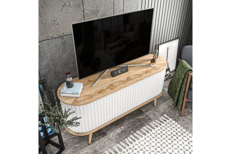 Andifli Tv-benk 140x64 cm - Brun - Møbler - TV- & Mediamøbler - TV benk & mediabenk