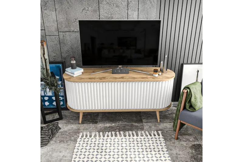 Andifli Tv-benk 140x64 cm - Brun - Møbler - TV- & Mediamøbler - TV benk & mediabenk