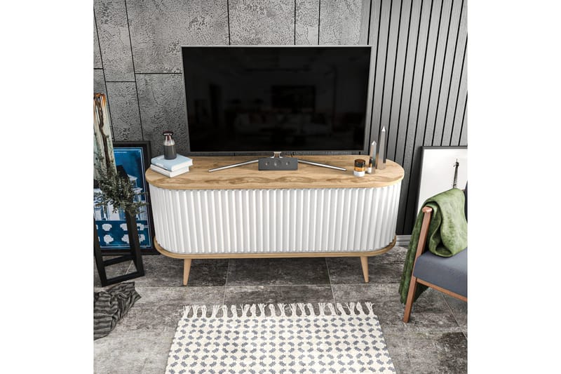 Andifli Tv-benk 140x64 cm - Brun - Møbler - TV- & Mediamøbler - TV benk & mediabenk