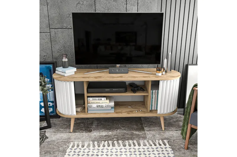 Andifli Tv-benk 140x64 cm - Brun - Møbler - TV- & Mediamøbler - TV benk & mediabenk