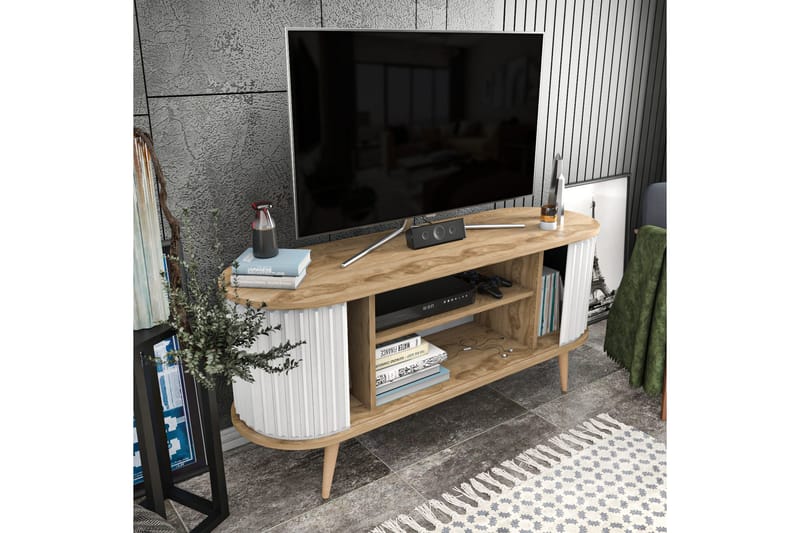 Andifli Tv-benk 140x64 cm - Brun - Møbler - TV- & Mediamøbler - TV benk & mediabenk