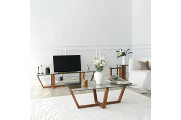 Andifli Tv-benk 158x35 cm - Brun - Møbler - TV- & Mediamøbler - TV benk & mediabenk