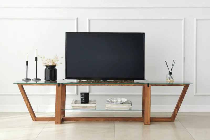 Andifli Tv-benk 158x35 cm - Brun - Møbler - TV- & Mediamøbler - TV benk & mediabenk