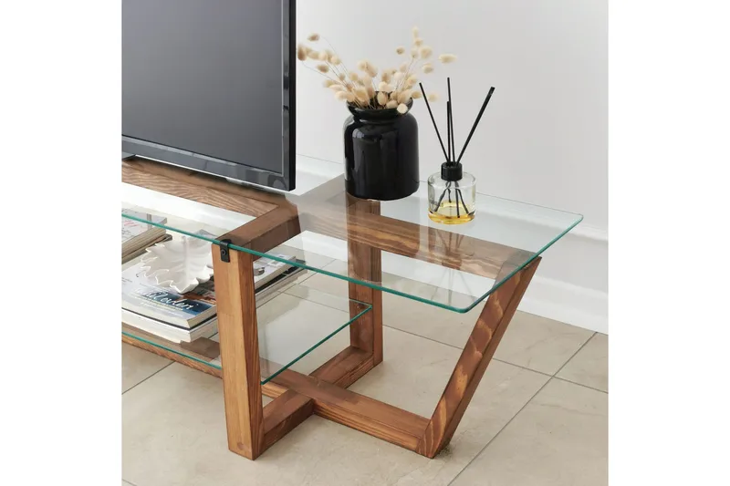 Andifli Tv-benk 158x35 cm - Brun - Møbler - TV- & Mediamøbler - TV benk & mediabenk