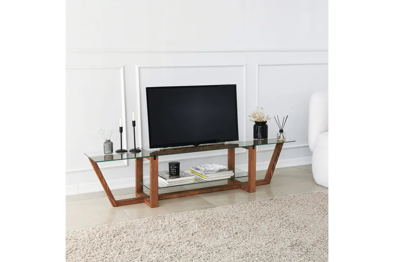 Andifli Tv-benk 158x35 cm - Brun - Møbler - TV- & Mediamøbler - TV benk & mediabenk