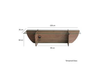 Andifli Tv-benk 158x40 cm - Brun - Møbler - TV- & Mediamøbler - TV benk & mediabenk
