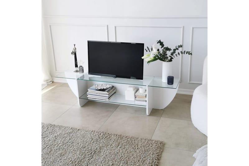 Andifli Tv-benk 158x40 cm - Hvit - Møbler - TV- & Mediamøbler - TV benk & mediabenk