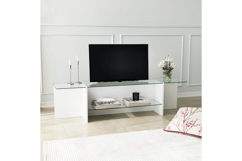 Andifli Tv-benk 158x40 cm - Hvit - Møbler - TV- & Mediamøbler - TV benk & mediabenk