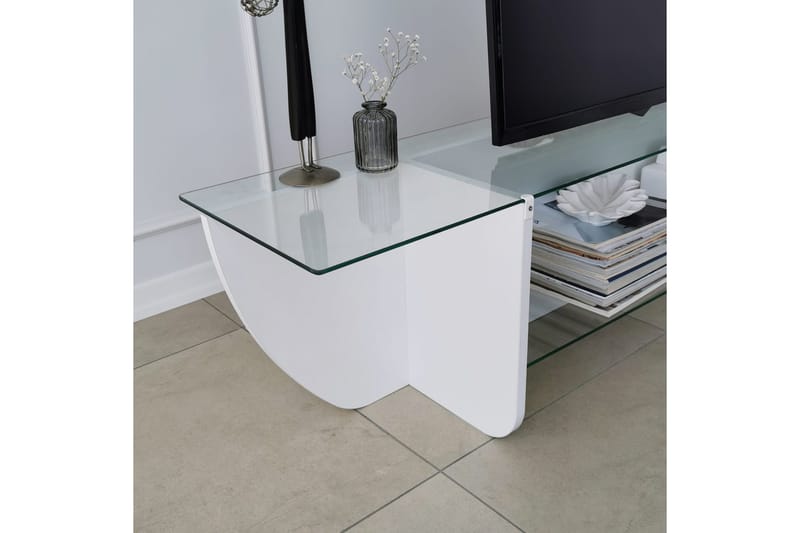 Andifli Tv-benk 158x40 cm - Hvit - Møbler - TV- & Mediamøbler - TV benk & mediabenk