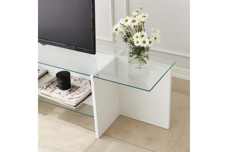 Andifli Tv-benk 158x40 cm - Hvit - Møbler - TV- & Mediamøbler - TV benk & mediabenk