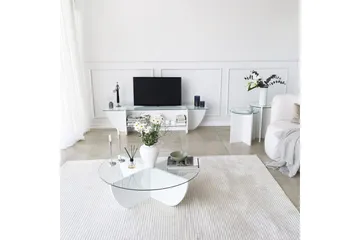 Andifli Tv-benk 158x40 cm - Hvit - Møbler - TV- & Mediamøbler - TV benk & mediabenk