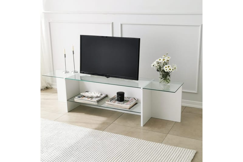 Andifli Tv-benk 158x40 cm - Hvit - Møbler - TV- & Mediamøbler - TV benk & mediabenk