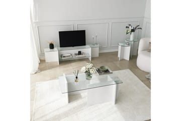 Andifli Tv-benk 158x40 cm - Hvit - Møbler - TV- & Mediamøbler - TV benk & mediabenk