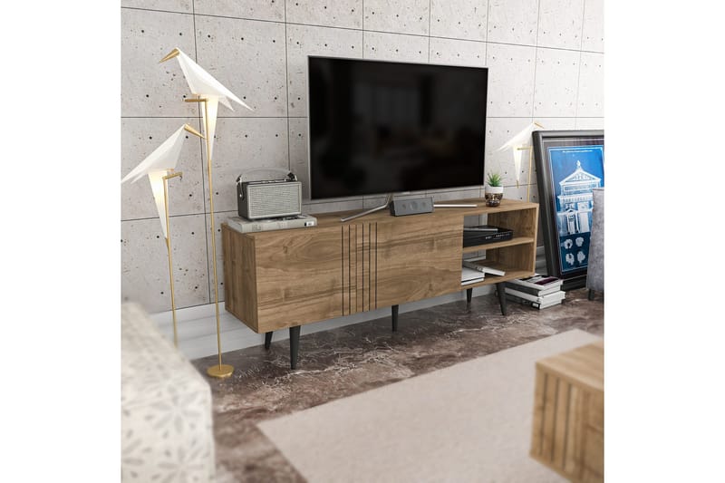 Andifli Tv-benk 160x38,6 cm - Brun - Møbler - TV- & Mediamøbler - TV benk & mediabenk