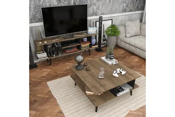 Andifli Tv-benk 160x38,6 cm - Brun - Møbler - TV- & Mediamøbler - TV benk & mediabenk