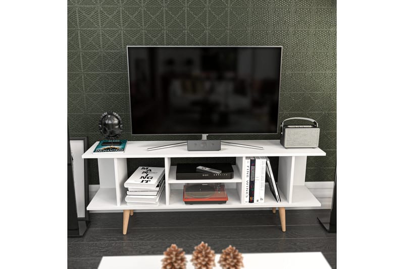 Andifli Tv-benk 160x38,6 cm - Hvit - Møbler - TV- & Mediamøbler - TV benk & mediabenk