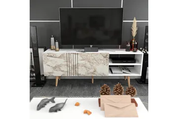 Andifli Tv-benk 160x38,6 cm - Hvit - Møbler - TV- & Mediamøbler - TV benk & mediabenk