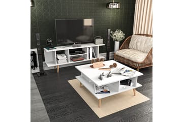 Andifli Tv-benk 160x38,6 cm - Hvit - Møbler - TV- & Mediamøbler - TV benk & mediabenk