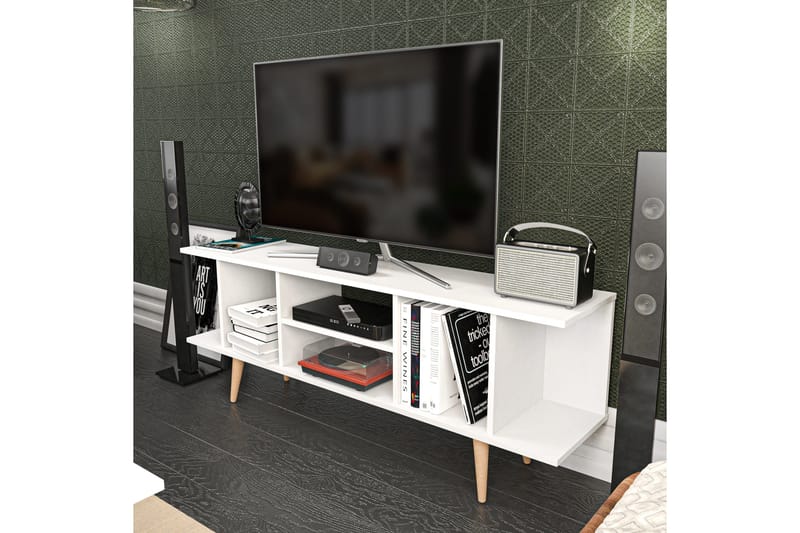 Andifli Tv-benk 160x38,6 cm - Hvit - Møbler - TV- & Mediamøbler - TV benk & mediabenk