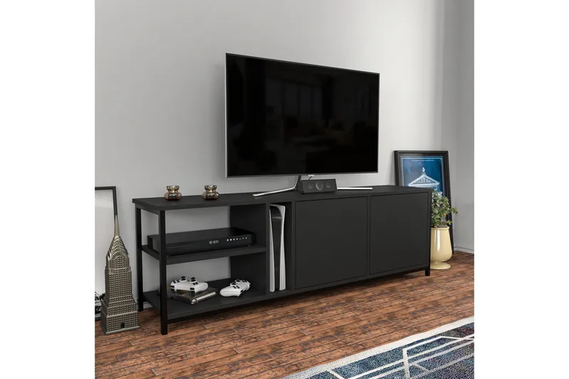 Andifli Tv-benk 160x50,8 cm - Svart - Møbler - TV- & Mediamøbler - TV benk & mediabenk