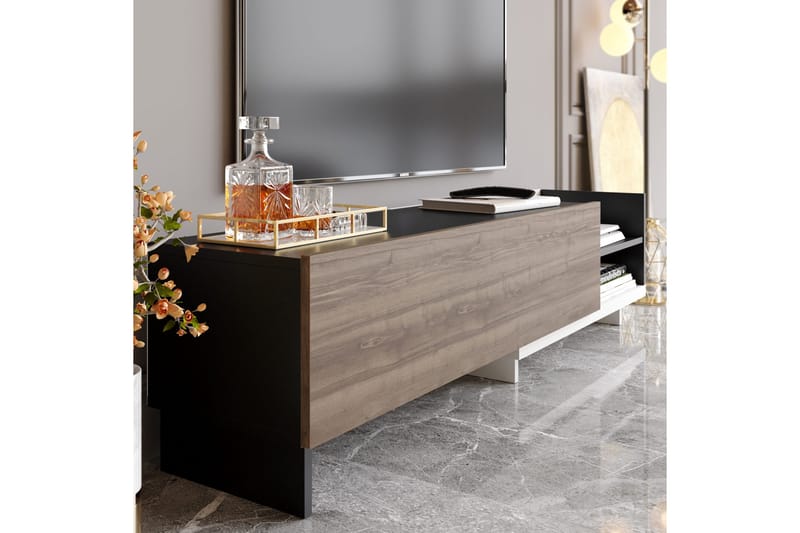 Andifli Tv-benk 165x41 cm - Hvit - Møbler - TV- & Mediamøbler - TV benk & mediabenk