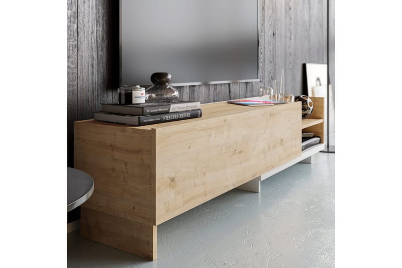 Andifli Tv-benk 165x41 cm - Hvit - Møbler - TV- & Mediamøbler - TV benk & mediabenk