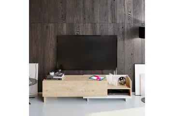 Andifli TV-benk 165x41 cm med Oppbevaring i Tre - Beige - Møbler - TV- & Mediamøbler - TV benk & mediabenk