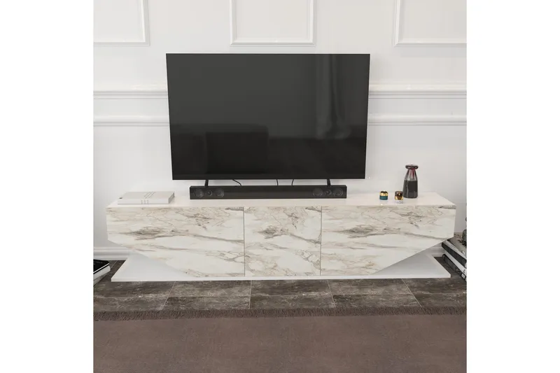 Andifli Tv-benk 180x45 cm - Hvit - Møbler - TV- & Mediamøbler - TV benk & mediabenk