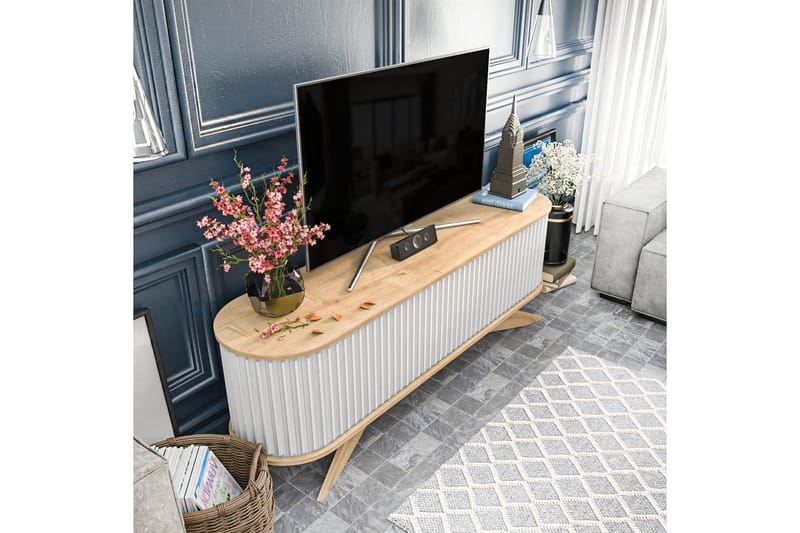 Andifli Tv-benk 180x60 cm - Blå - Møbler - TV- & Mediamøbler - TV benk & mediabenk