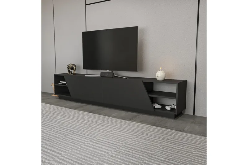 Andifli Tv-benk 240x47,4 cm - Antrasitt - Møbler - TV- & Mediamøbler - TV benk & mediabenk