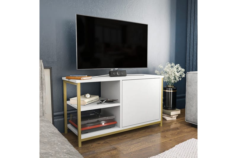 Andifli Tv-benk 89,6x50,8 cm - Gull - Møbler - TV- & Mediamøbler - TV benk & mediabenk