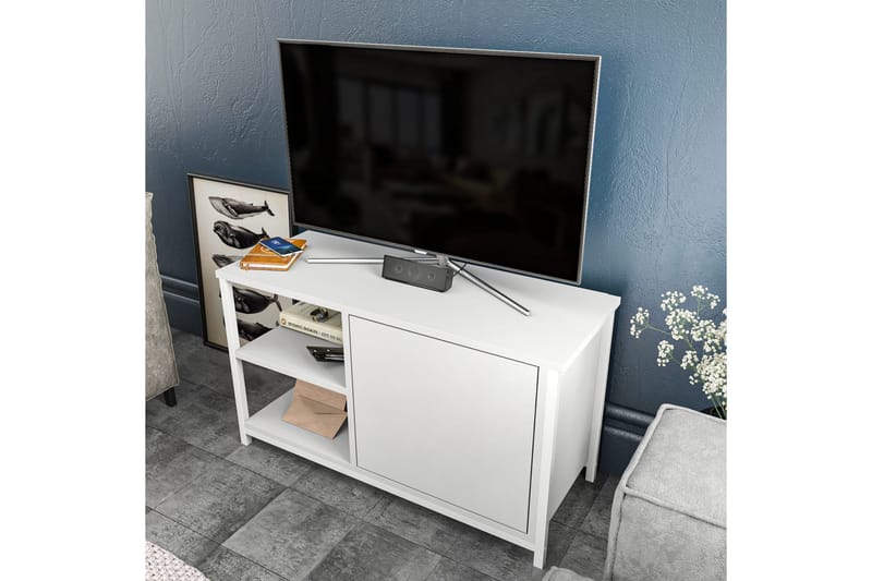 Andifli Tv-benk 89,6x50,8 cm - Hvit - Møbler - TV- & Mediamøbler - TV benk & mediabenk