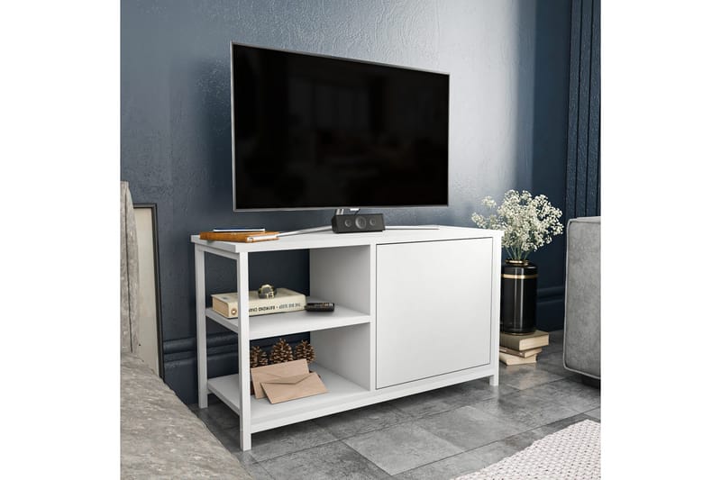 Andifli Tv-benk 89,6x50,8 cm - Hvit - Møbler - TV- & Mediamøbler - TV benk & mediabenk