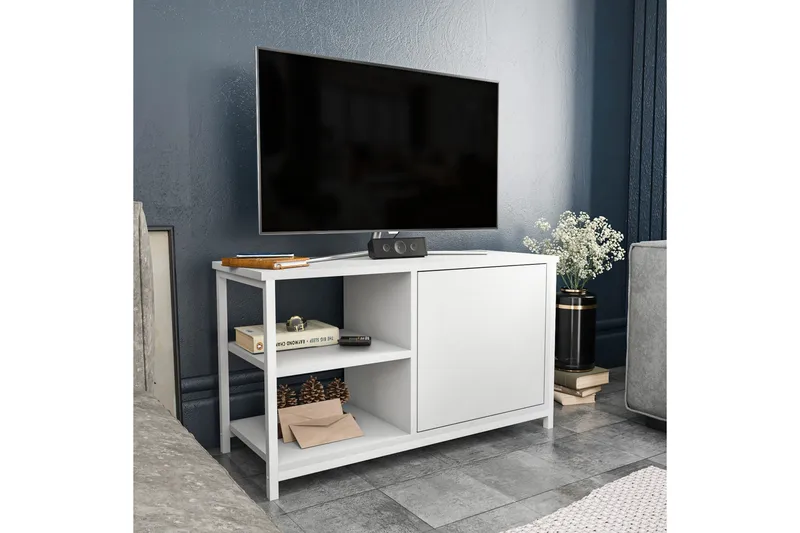 Andifli Tv-benk 89,6x50,8 cm - Hvit - Møbler - TV- & Mediamøbler - TV benk & mediabenk