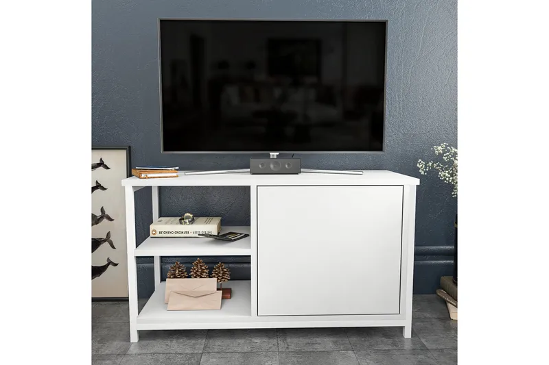 Andifli Tv-benk 89,6x50,8 cm - Hvit - Møbler - TV- & Mediamøbler - TV benk & mediabenk