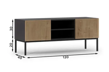 Anjal Tv-benk 40 cm - Eik - Møbler - TV- & Mediamøbler - TV benk & mediabenk