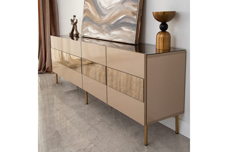 Arioch TV-benk 180 cm - Bronse - Møbler - TV- & Mediamøbler - TV benk & mediabenk