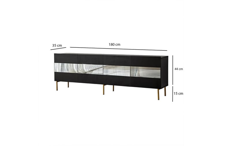 Arioch TV-benk 180 cm - Grå - Møbler - TV- & Mediamøbler - TV benk & mediabenk