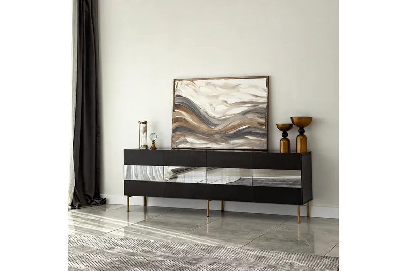 Arioch TV-benk 180 cm - Grå - Møbler - TV- & Mediamøbler - TV benk & mediabenk